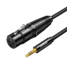 Кабель Ugreen AV182 3.5mm Male to XLR Female Black